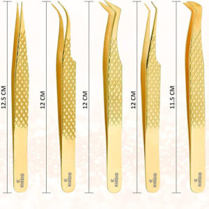 eyelash tweezers 5 pieces set